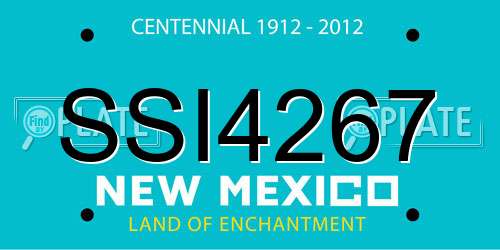 SSI4267 New Mexico License Plate