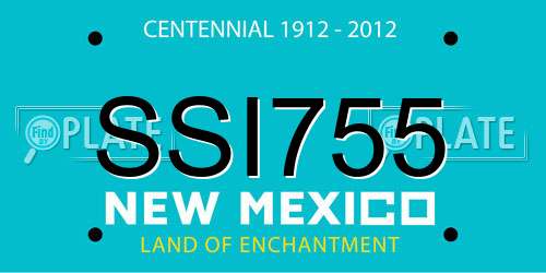 SSI755 New Mexico License Plate