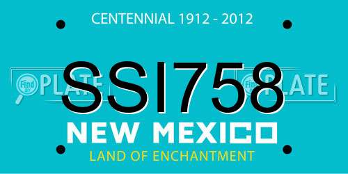 SSI758 New Mexico License Plate