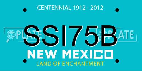 SSI75B New Mexico License Plate