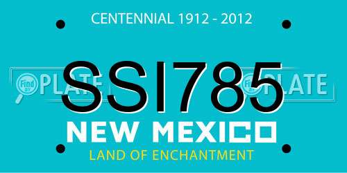 SSI785 New Mexico License Plate