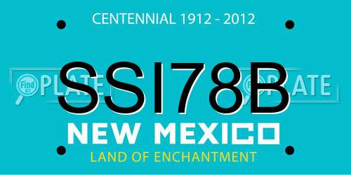 SSI78B New Mexico License Plate