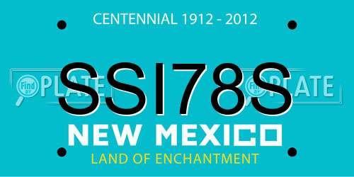 SSI78S New Mexico License Plate