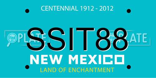 SSIT88 New Mexico License Plate