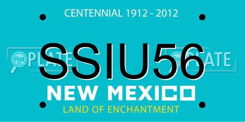 SSIU56 New Mexico License Plate