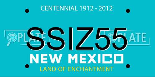 SSIZ55 New Mexico License Plate