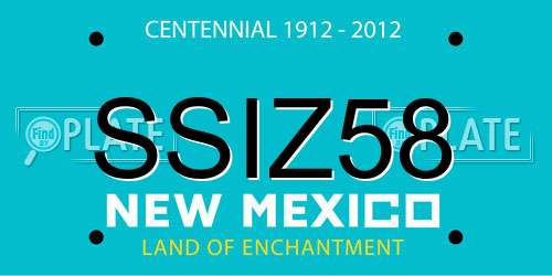 SSIZ58 New Mexico License Plate