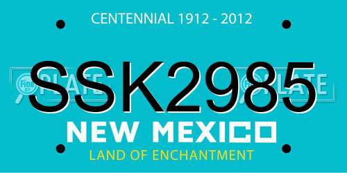 SSK2985 New Mexico License Plate