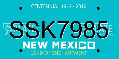 SSK7985 New Mexico License Plate