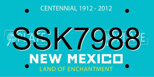 SSK7988 New Mexico License Plate