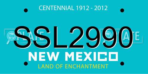 SSL2990 New Mexico License Plate