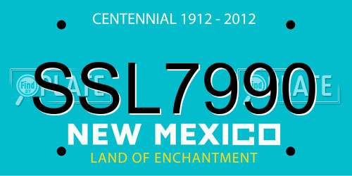 SSL7990 New Mexico License Plate