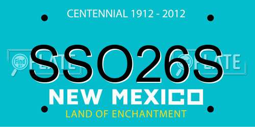 SSO26S New Mexico License Plate