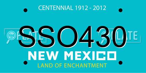 SSO430 New Mexico License Plate