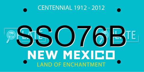 SSO76B New Mexico License Plate