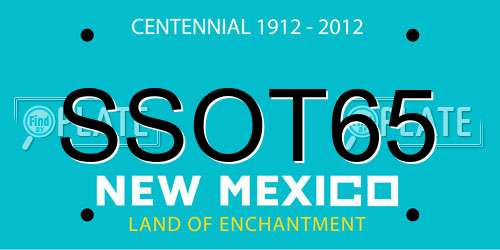 SSOT65 New Mexico License Plate