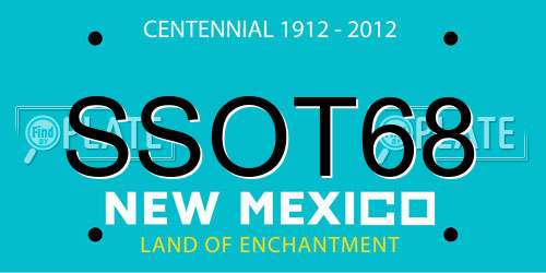 SSOT68 New Mexico License Plate
