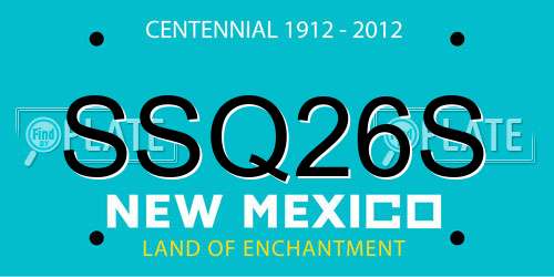 SSQ26S New Mexico License Plate