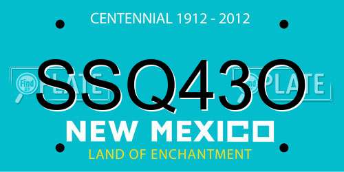 SSQ43O New Mexico License Plate