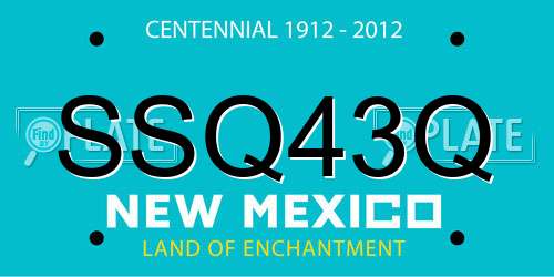 SSQ43Q New Mexico License Plate