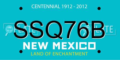 SSQ76B New Mexico License Plate