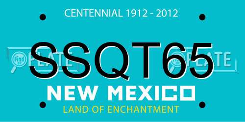 SSQT65 New Mexico License Plate