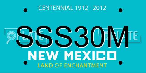 SSS30M New Mexico License Plate