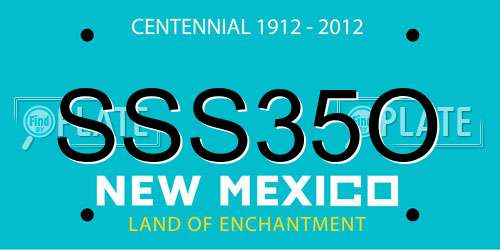 SSS35O New Mexico License Plate