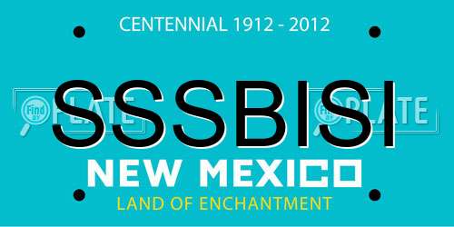SSSBISI New Mexico License Plate