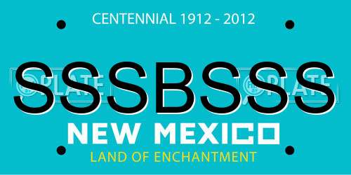 SSSBSSS New Mexico License Plate