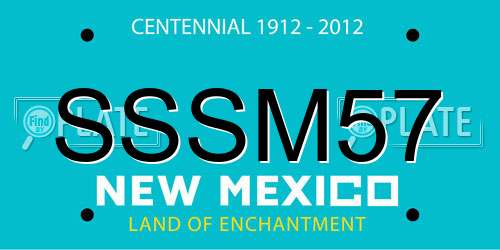SSSM57 New Mexico License Plate