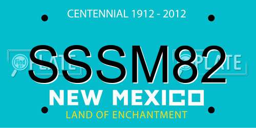 SSSM82 New Mexico License Plate