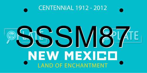 SSSM87 New Mexico License Plate
