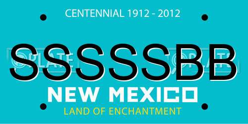 SSSSSBB New Mexico License Plate