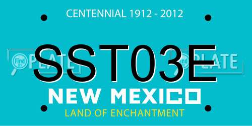 SST03E New Mexico License Plate