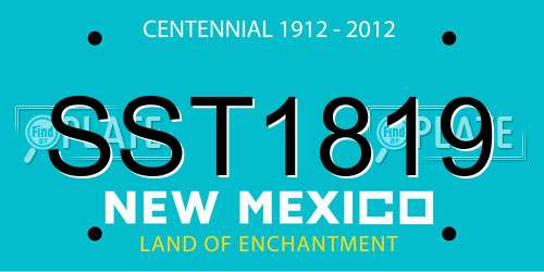 SST1819 New Mexico License Plate