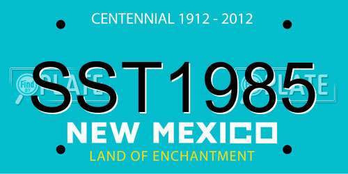 SST1985 New Mexico License Plate