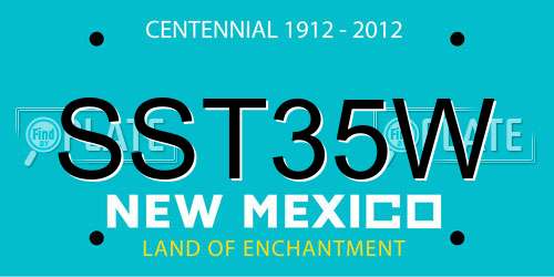 SST35W New Mexico License Plate
