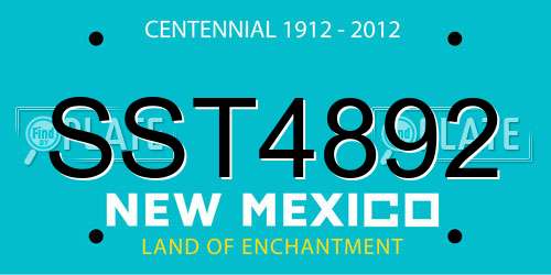 SST4892 New Mexico License Plate