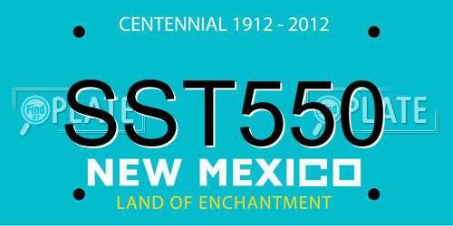 SST550 New Mexico License Plate