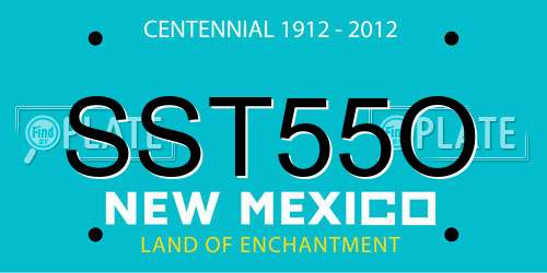 SST55O New Mexico License Plate