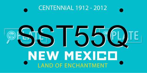 SST55Q New Mexico License Plate