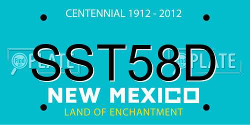 SST58D New Mexico License Plate