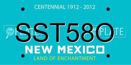 SST58O New Mexico License Plate