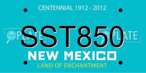 SST850 New Mexico License Plate