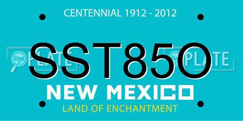 SST85O New Mexico License Plate