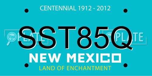 SST85Q New Mexico License Plate