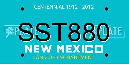 SST880 New Mexico License Plate