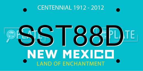 SST88D New Mexico License Plate