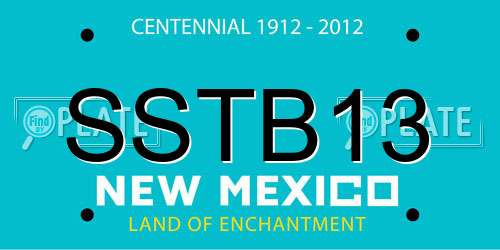 SSTB13 New Mexico License Plate